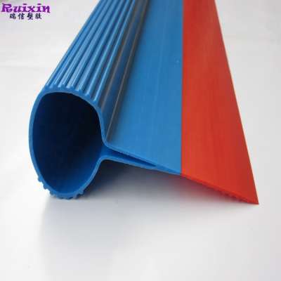 Hard PVC co extruded part blue and red two colors balloon shape accept raw material